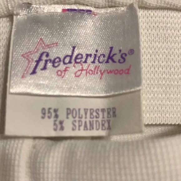 Y2K FREDERICK’S OF HOLLYWOOD WHITE SPANDEX PANT NEW SZ MEDIUM GO GO DANCER TALL - Picture 5 of 9